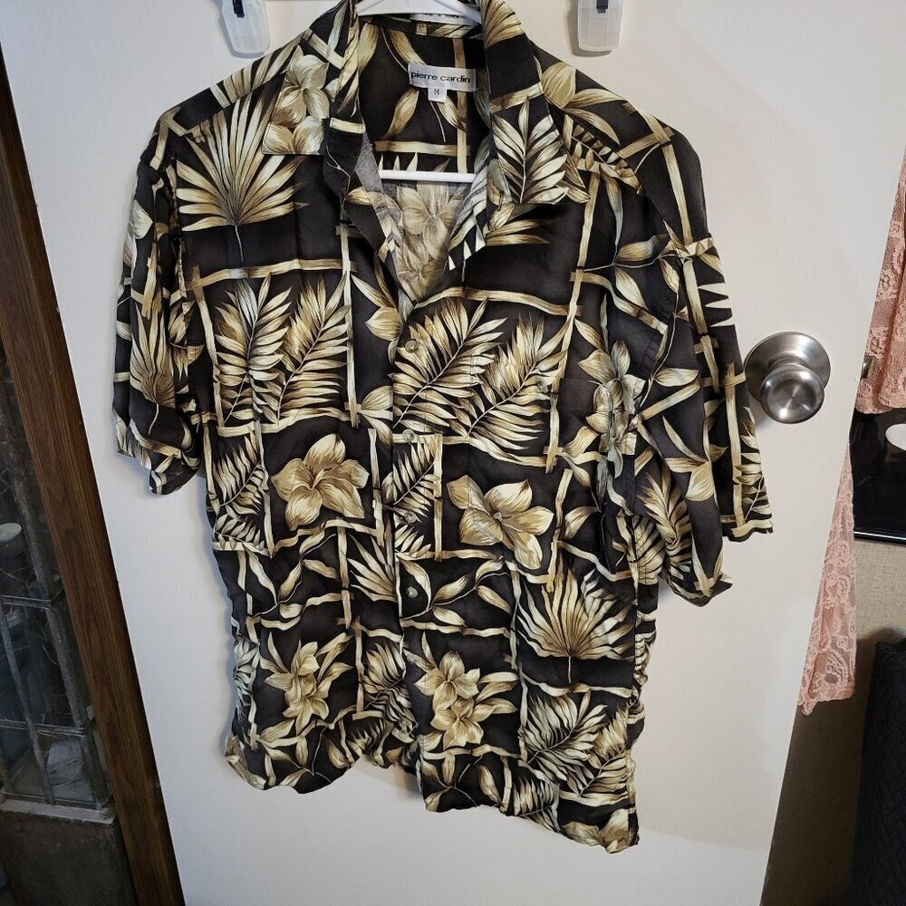VINTAGE MENS PIERRE CARDIN BUTTON DOWN SHIRT SZ M
